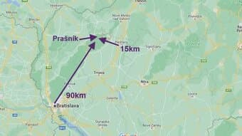 Orná pôda 2 x 6.000m2 v obci Prašník. okr. Piešťany