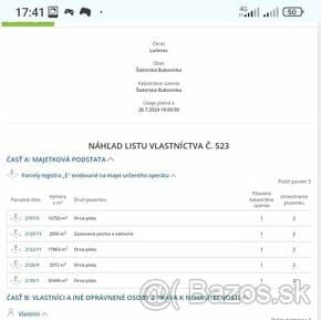 Pozemky Siatorska bukovinka