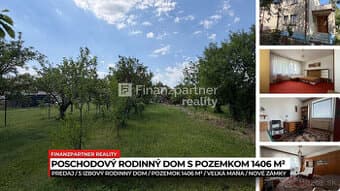 Poschodový dom s pozemkom 1406 m², Veľká Maňa, Nové Zámky