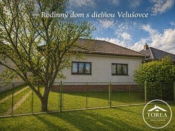 Rodinný dom  Velušovce: pozemok 3 670 m²+ stolárska dielňa