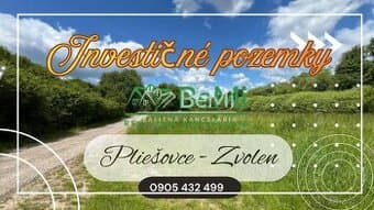 Pozemky 2536m2, 5974m2 Pliešovce, Zvolen
