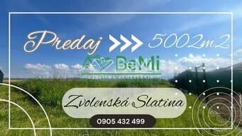 Invevstičný, rovinatý pozemok 5002 m2, Zvolenská Slatina 3D