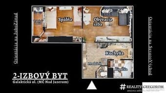 2-izb. byt, Galaktická ul., 50 m2, vnútorná LO, po Rek.