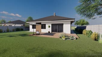 Na predaj bungalov s garážou v obci Prietržka - hrubá stavba