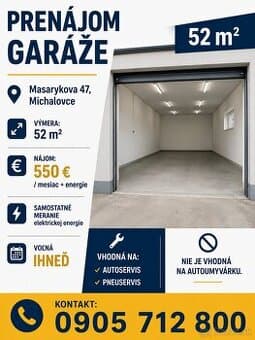 Prenajom garaže na podnikanie