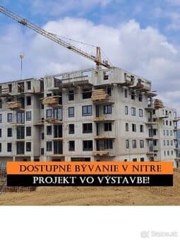 V predpredaji 3 izb. byty s veľkou terasou, Kmeťova, Nitra.