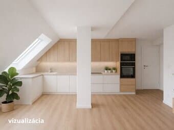 3-izbový slnečný byt, 81m2, mezonet, s francúzskym balkónom