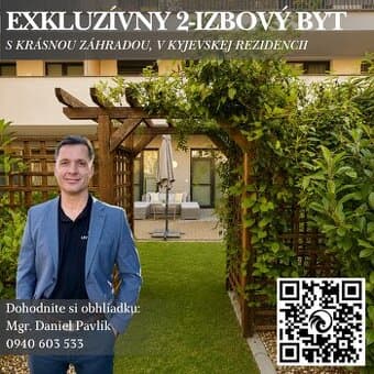 Exkluzívny 2-izbový byt s krásnou záhradou