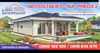 NOVOSTAVBY - Nové Zámky ul. Gúgska  Pozemky: 605m2, 759m2, 7