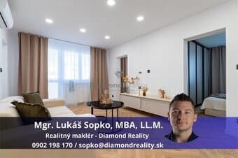 NA PREDAJ 3-IZBOVÝ BYT NA ULICI VÝSTAVBY PO KOMPLETNEJ REKON