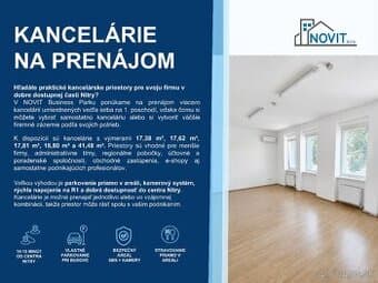 Kancelárske priestory Nitra / priestory od 17 m², parkovanie