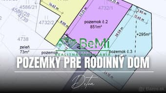 Stavebný pozemok 851 m2 ,Detva