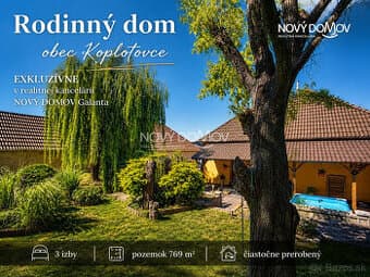 IHNEĎ OBÝVATEĽNÝ | Rodinný dom s garážou a záhradou – Koplot