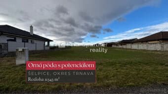 Orná pôda s potenciálom, 11343 m² Šelpice, Trnava + 3D
