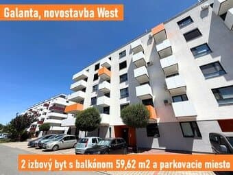 2 izbový byt 59,62 m2 s balkónom a parkovacím miestom, West