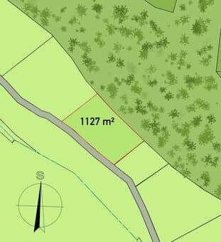 Na predaj pozemok Nemšová - Ľuborča, 1127 m2