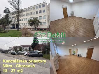NA PRENÁJOM – kancelárske priestory od 18 do 37 m2, Nitra –