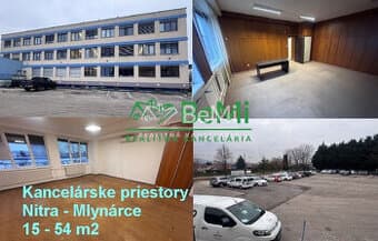 NA PRENÁJOM – kancelárske priestory od 15 do 54 m2, Nitra –