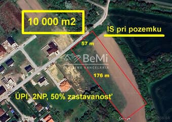 Stavebný developerský pozemok 10000 m2 - Ivanka pri Nitre