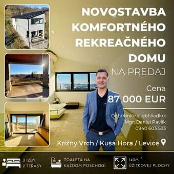 Moderný rekreačný dom vhodný aj na celoročné bývanie