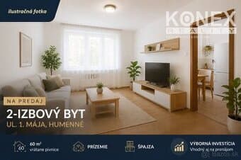 ID-4464 Na predaj priestranný 2-izbový byt v Humennom – ulic