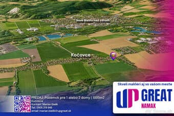 PREDAJ - pozemok pre 1 alebo 2 rodinné domy | 1000m2