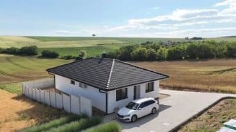 Novostavba 4i RD | Výhľad na polia a kopce | Pozemok 500 m²