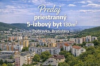 🏡Predaj: Priestranný 5-izbový byt 130m², terasa, Bratislava